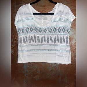 Aztec/Feathered Crop Top